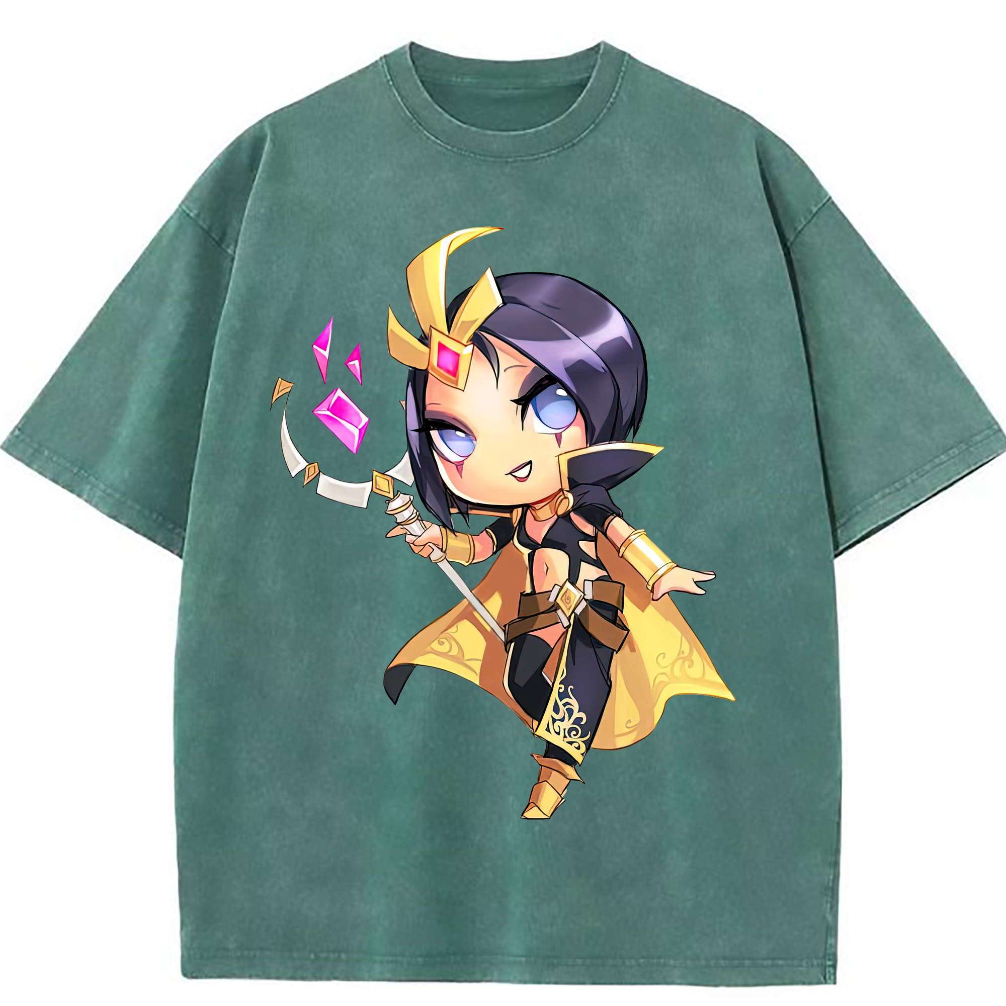 （画像用） リーグ・オブ・レジェンド League of Legends LOL 綿100% ヴィンテージ風 半袖Tシャツ（フロントプリント）